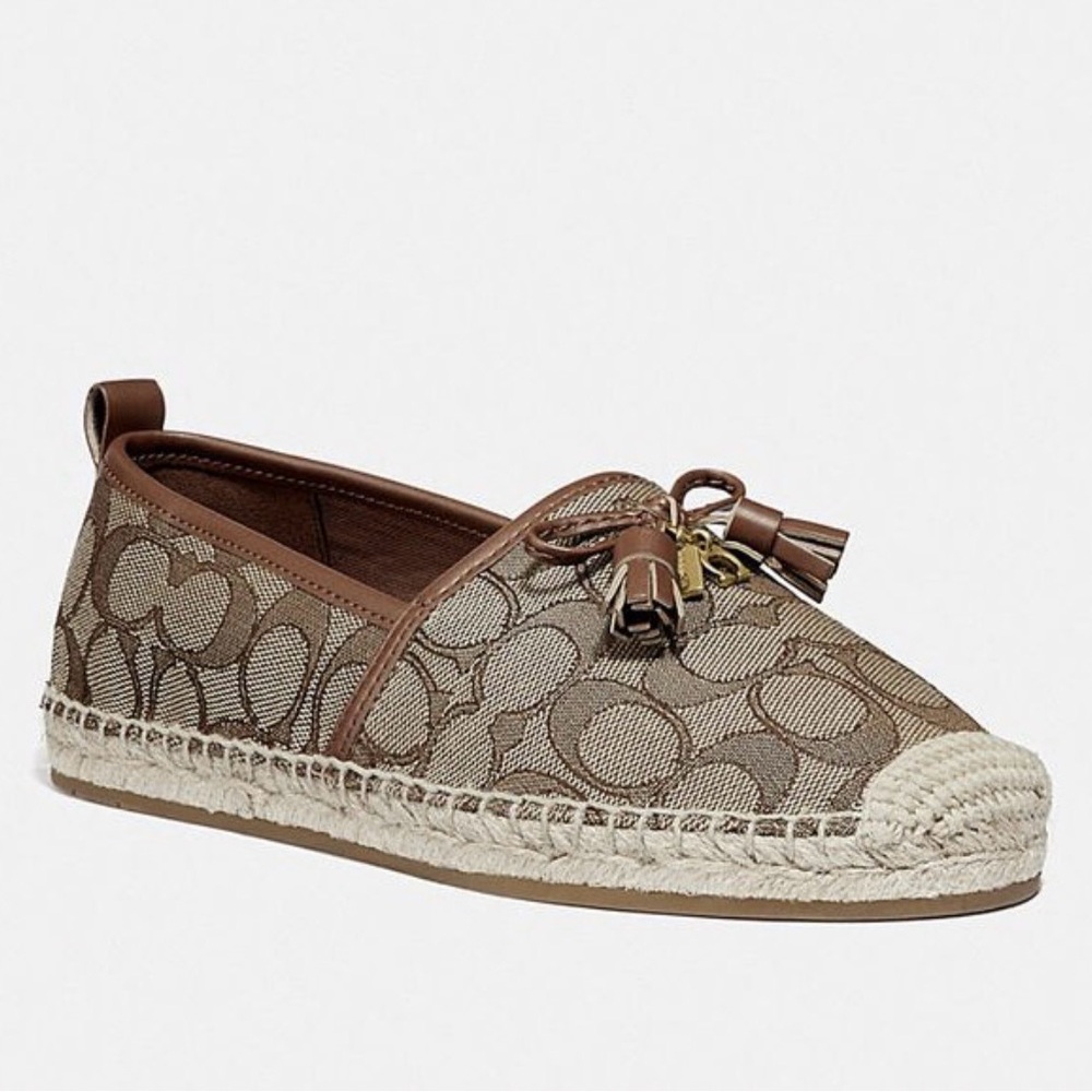 Coach Tan Signature Espadrilles